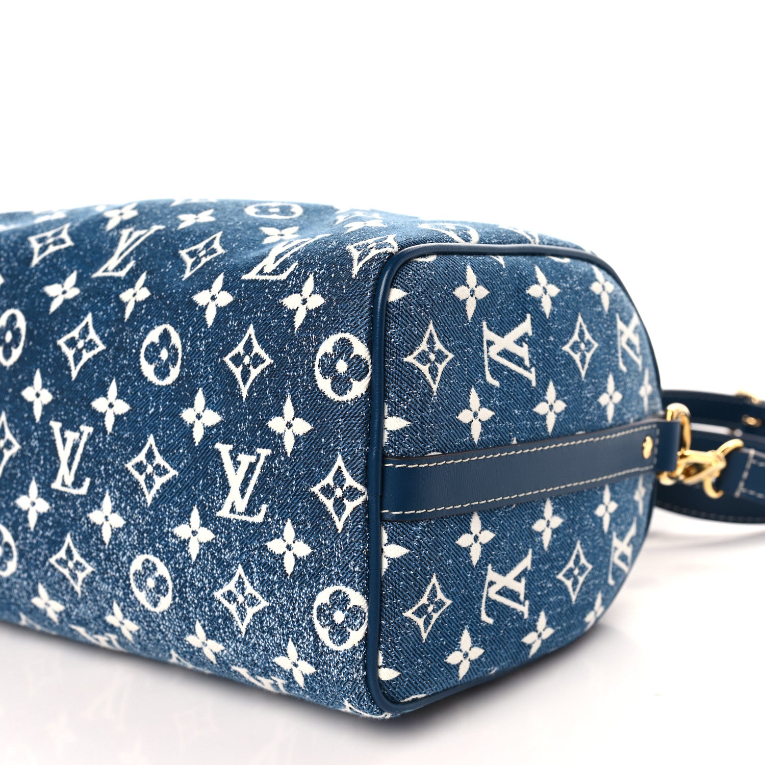 Louis Vuitton Monogram Jacquard Denim Speedy Bandouliere 25 Bleu 8 of 9