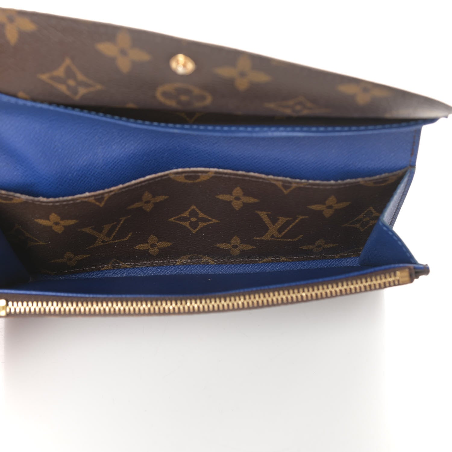 Louis Vuitton Monogram Emilie Wallet Blue 5 of 6