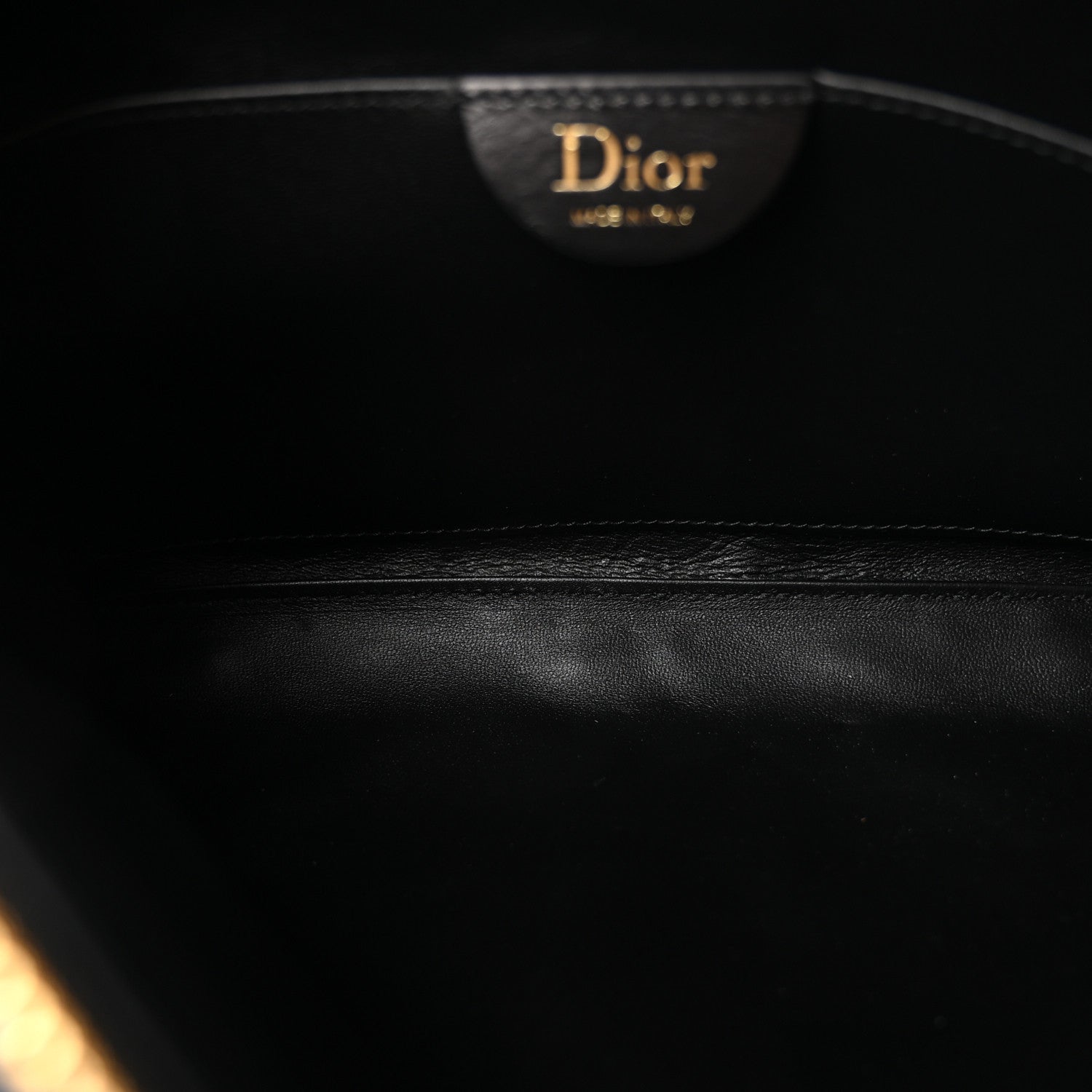 Christian Dior Calfskin Puffy Macrocannage Small Dior Crunchy Bag Black 5 of 11