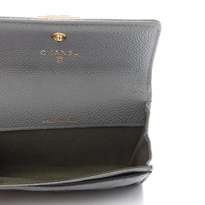 Chanel Caviar Quilted Boy Flap Card Holder Grey 5 of 7