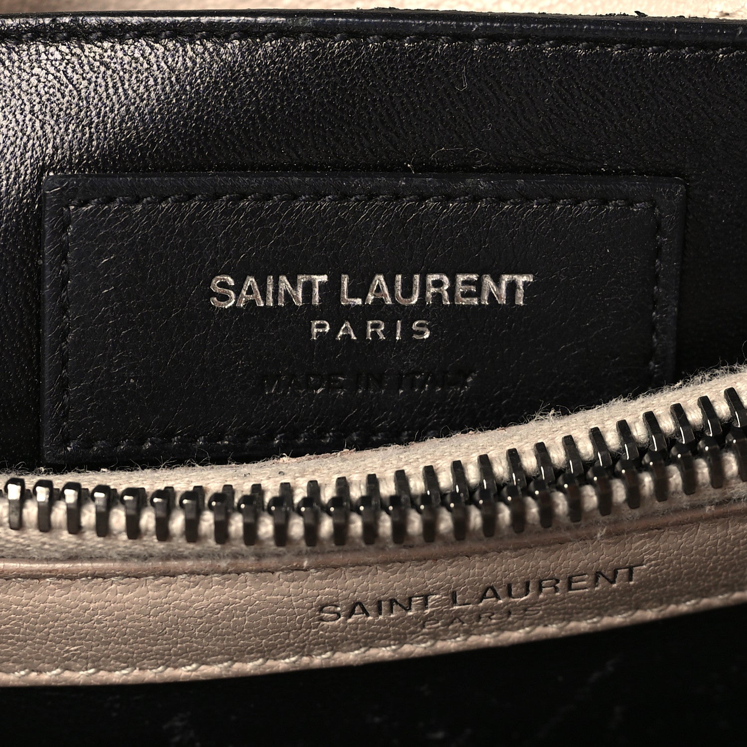 Saint Laurent Sheepskin Matelasse Chevron Monogram Medium College Bag Dark Beige 6 of 13