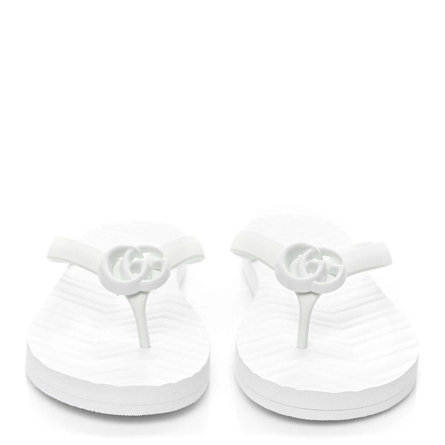 Rubber Chevron Mens GG Thong Flat Sandals 8 Great White