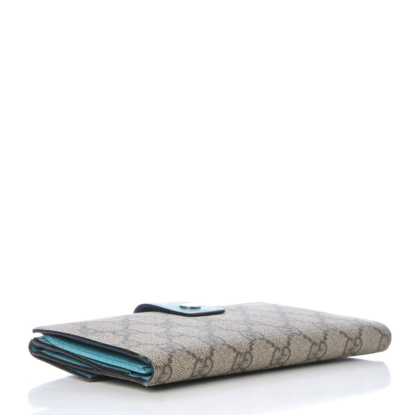 GG Plus Monogram Ladies GG Continental Wallet Beige Ebony Blue