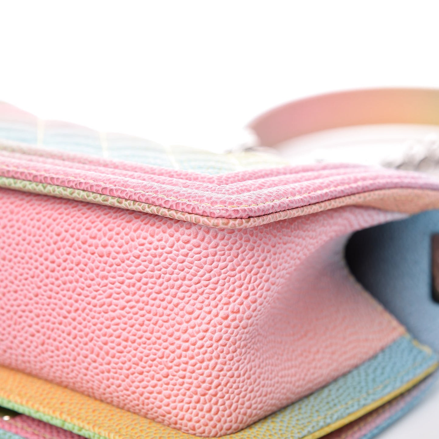 Caviar Quilted Small Cuba Rainbow Boy Flap Multicolor