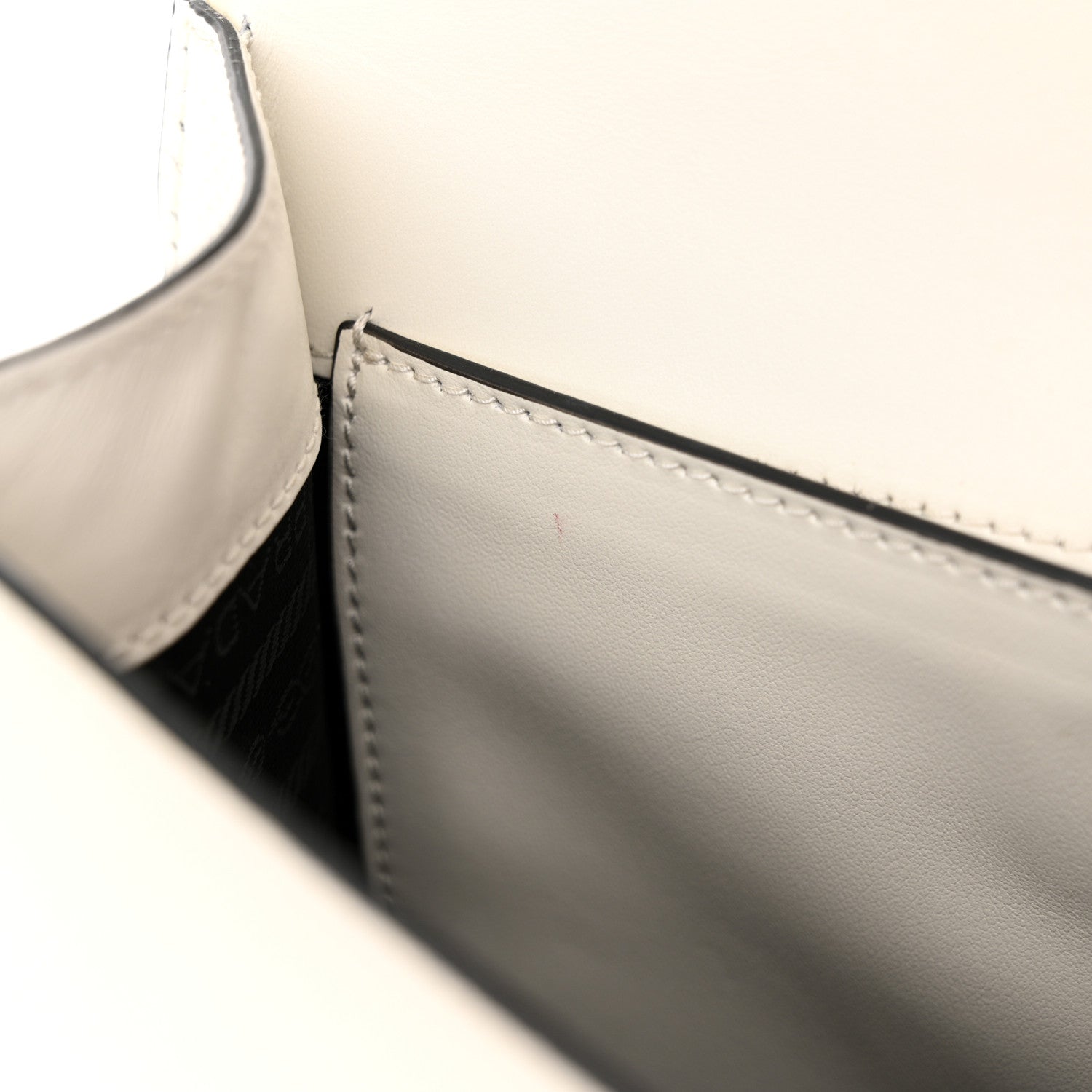 Prada Saffiano Cuir Triangle Embleme Flap Shoulder Bag White 12 of 13