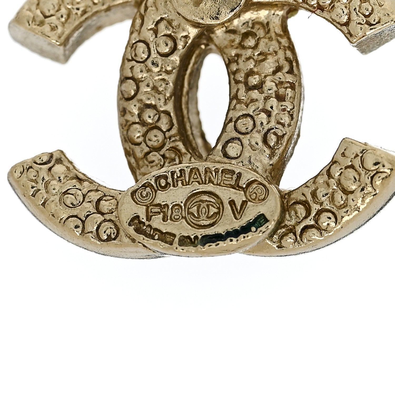 Chanel Crystal CC Earrings Gold 4 of 5