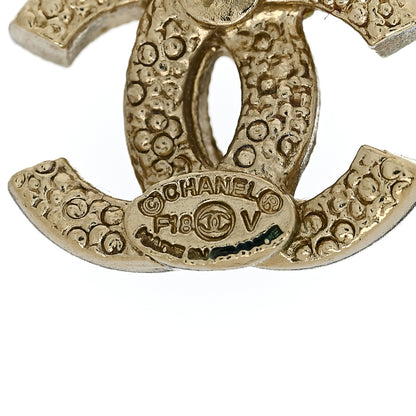 Chanel Crystal CC Earrings Gold 4 of 5