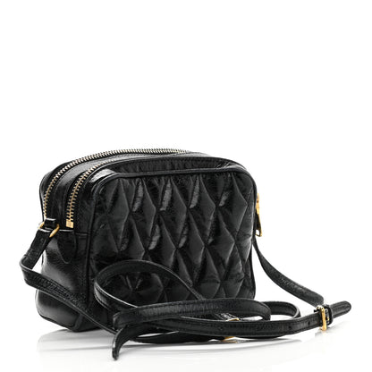 Miu Miu Vitello Shine Quilted Camera Bag Black 3 of 10