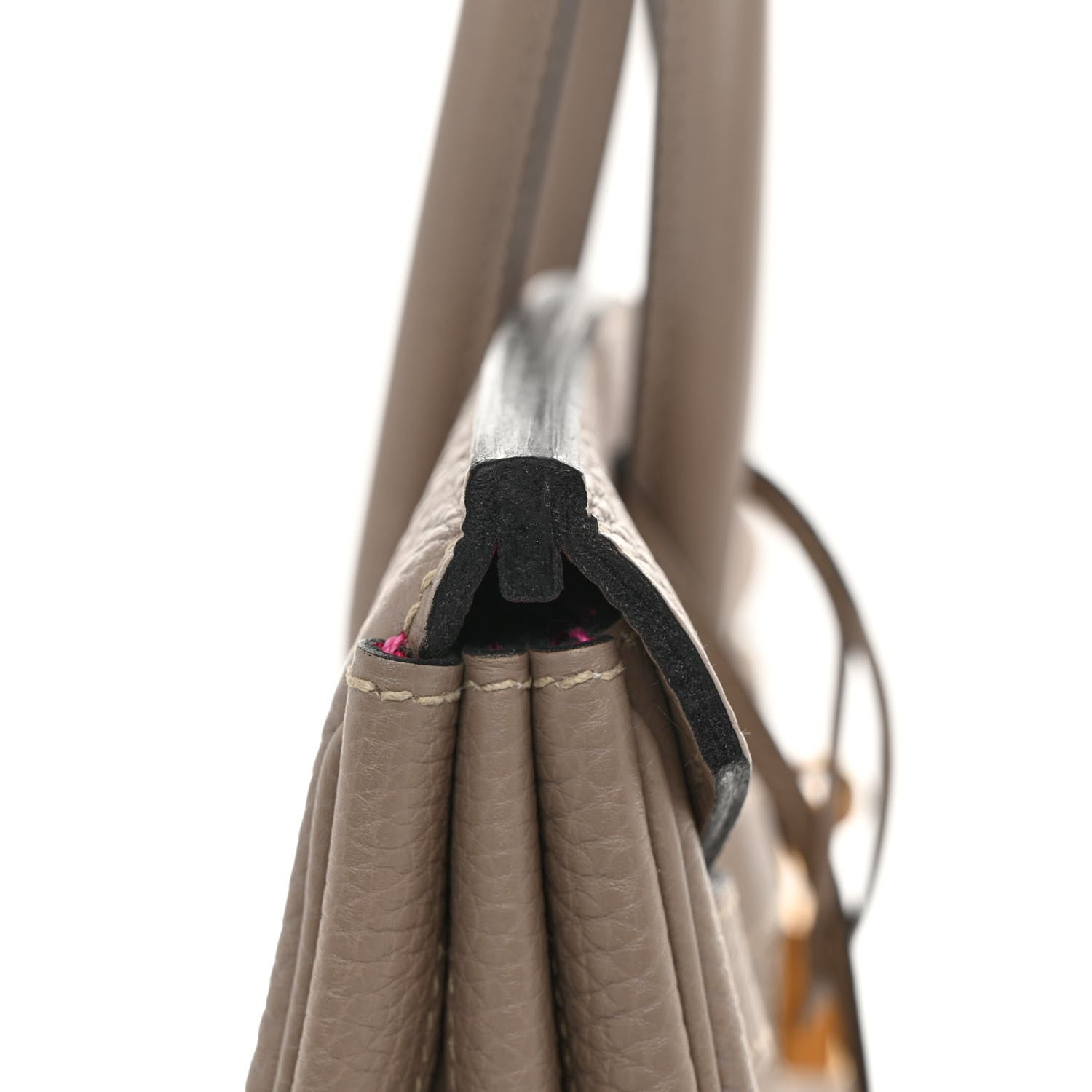 Hermes Togo Horseshoe Birkin 35 Gris Tourterelle Rose Tyrien 3 of 12