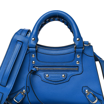 Balenciaga Smooth Calfskin Neo Classic Silver Hardware Mini City Bleu 28 of 28