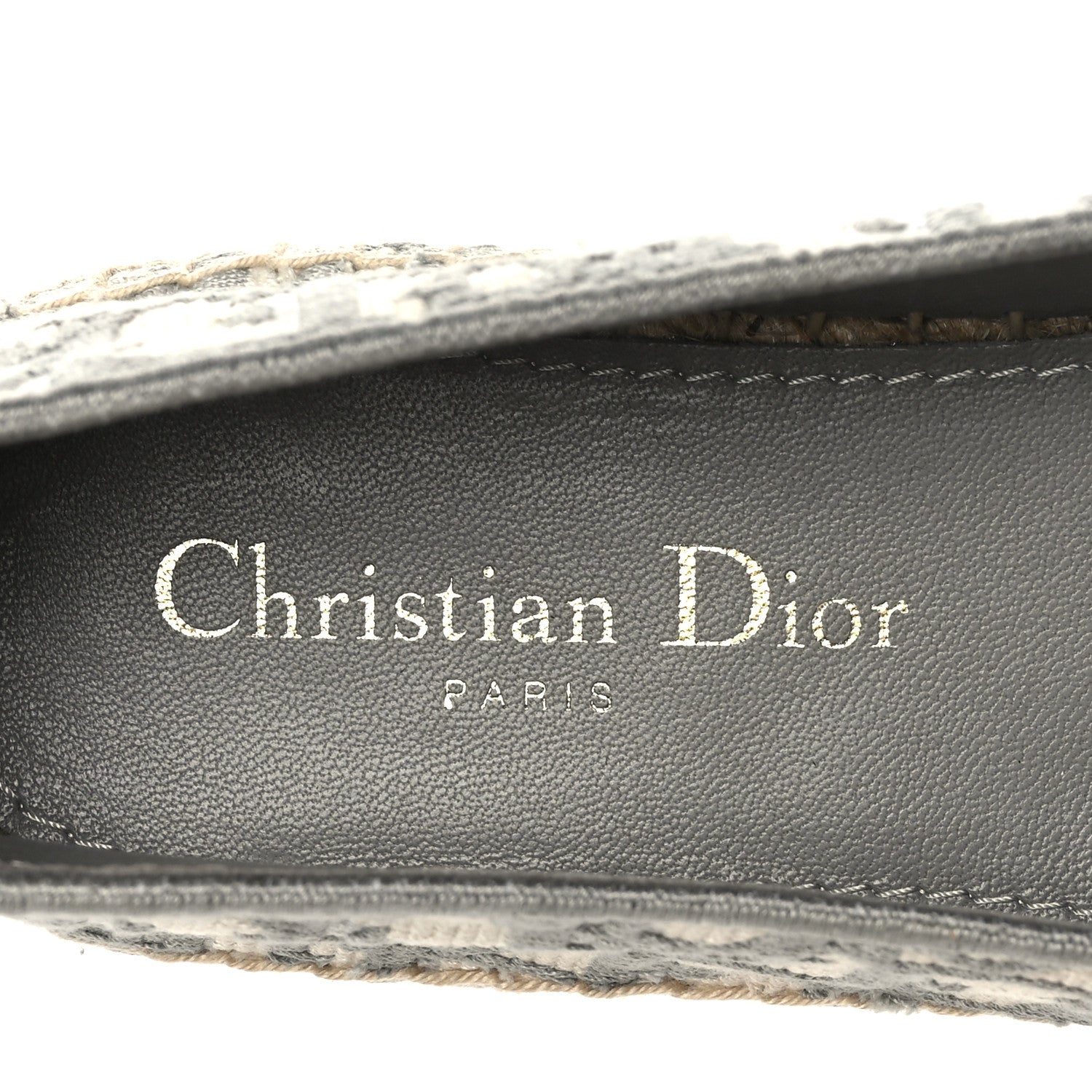 Christian Dior Oblique Embroidered Granville 15mm Espadrilles 36.5 Grey Stone 7 of 8