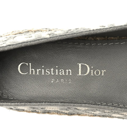 Christian Dior Oblique Embroidered Granville 15mm Espadrilles 36.5 Grey Stone 7 of 8