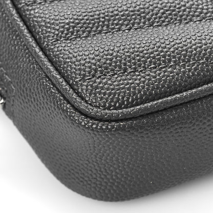 Saint Laurent Grain De Poudre Matelasse Monogram Baby Lou Camera Bag Dark Smog 7 of 8