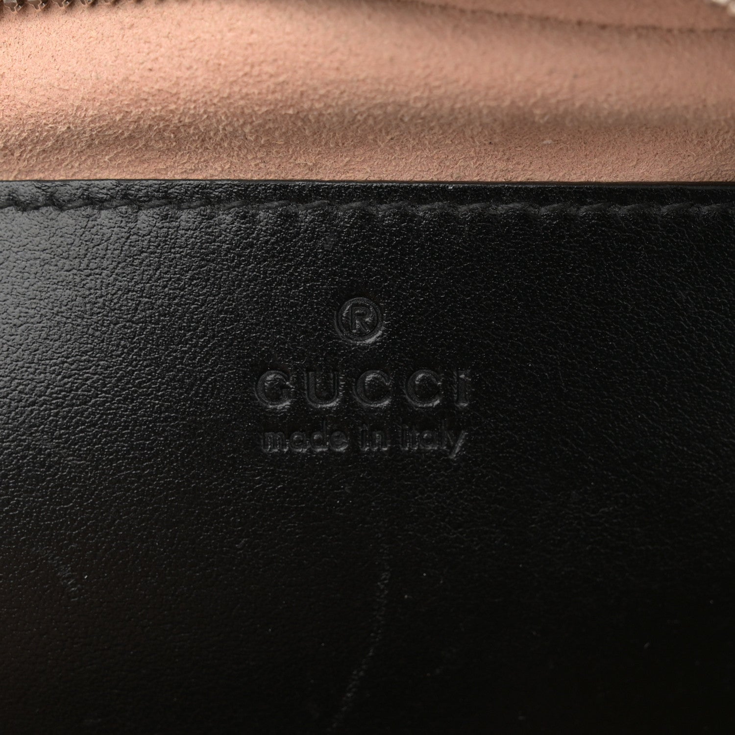 Gucci Calfskin Matelasse Aria Small GG Marmont Chain Shoulder Bag Black 6 of 12