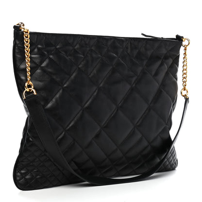 Versace Nappa Printed Barocco Shoulder Bag Black 2 of 9