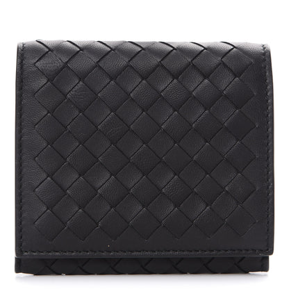 Bottega Veneta Nappa Intrecciato Tri-Fold Wallet Black 1 of 6