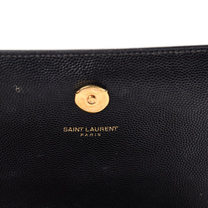 Saint Laurent Grain De Poudre Small Monogram Kate Satchel Black 13 of 14