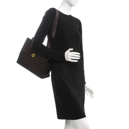 Chanel Lambskin CC Tote Brown 2 of 17