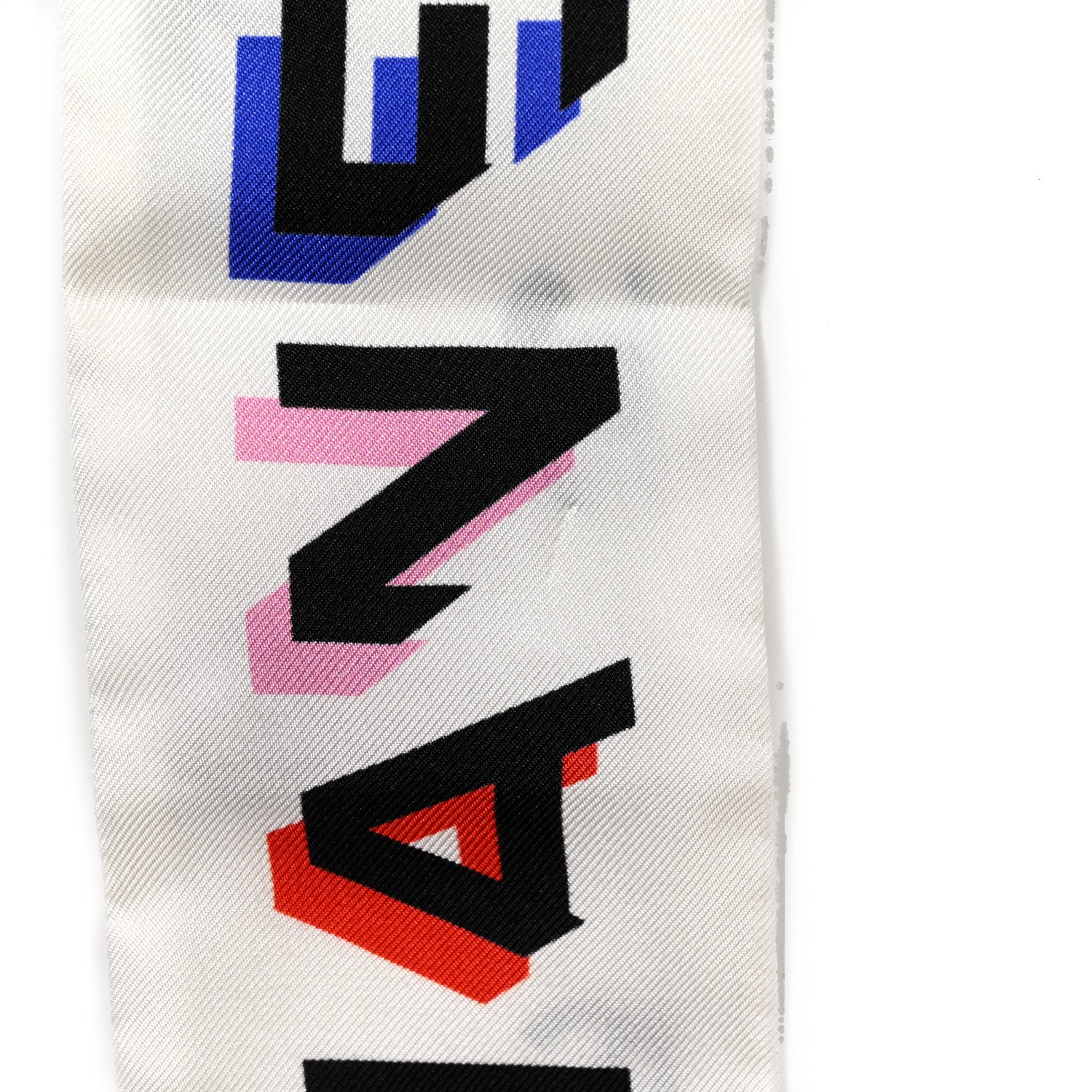 Chanel Silk CC Bandeau Scarf White Multicolor 4 of 4