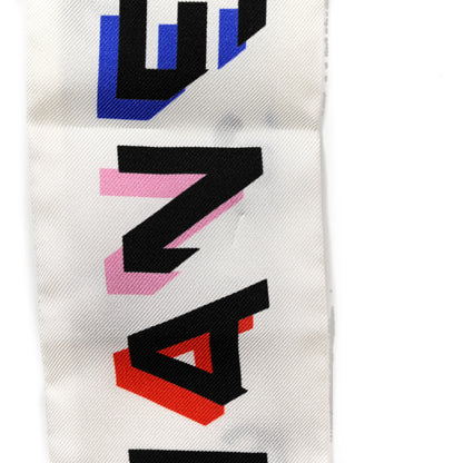 Chanel Silk CC Bandeau Scarf White Multicolor 4 of 4