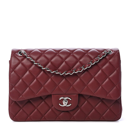 Chanel Lambskin Quilted Jumbo Double Flap Burgundy 1 of 13