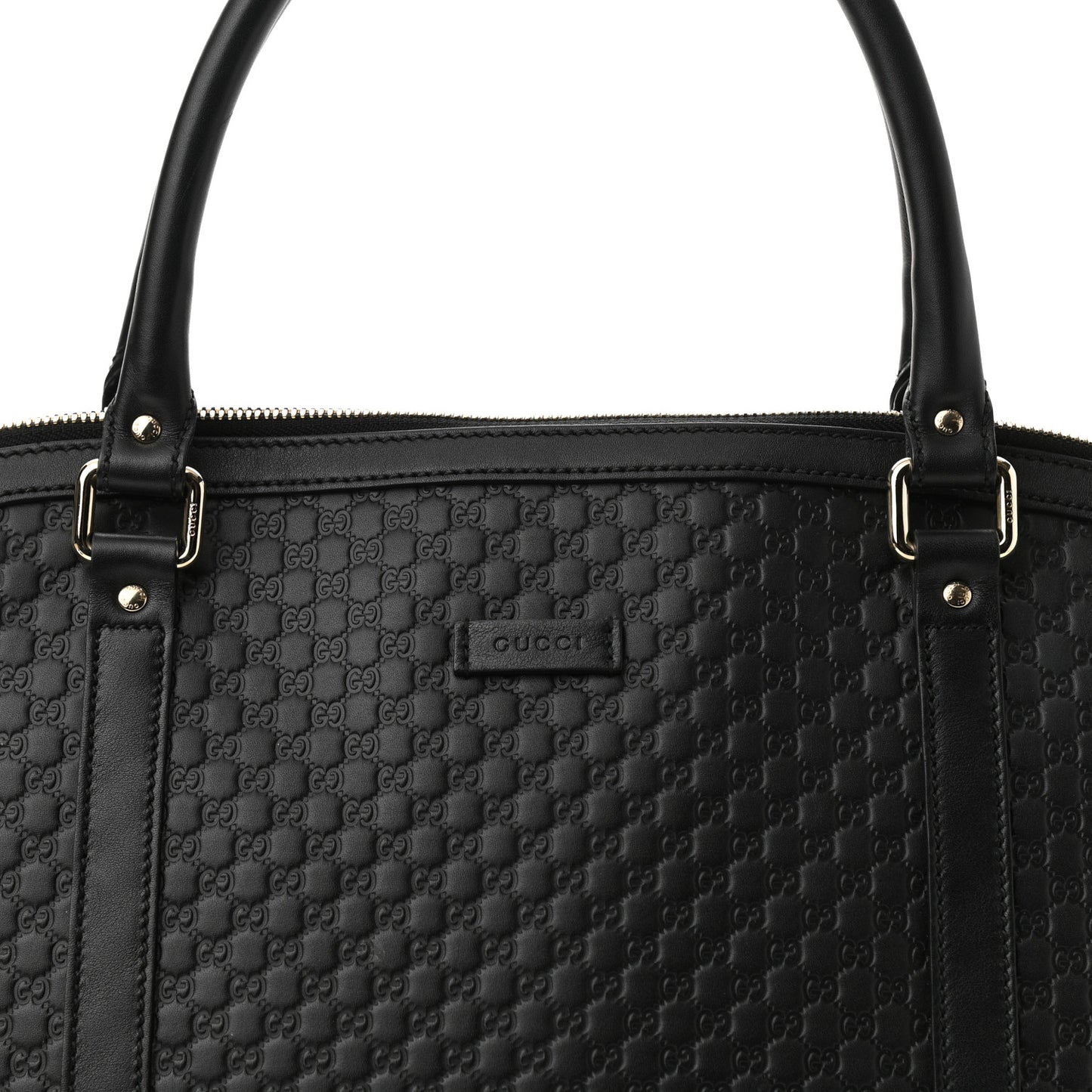 Soft Microguccissima Large Dome Satchel Black