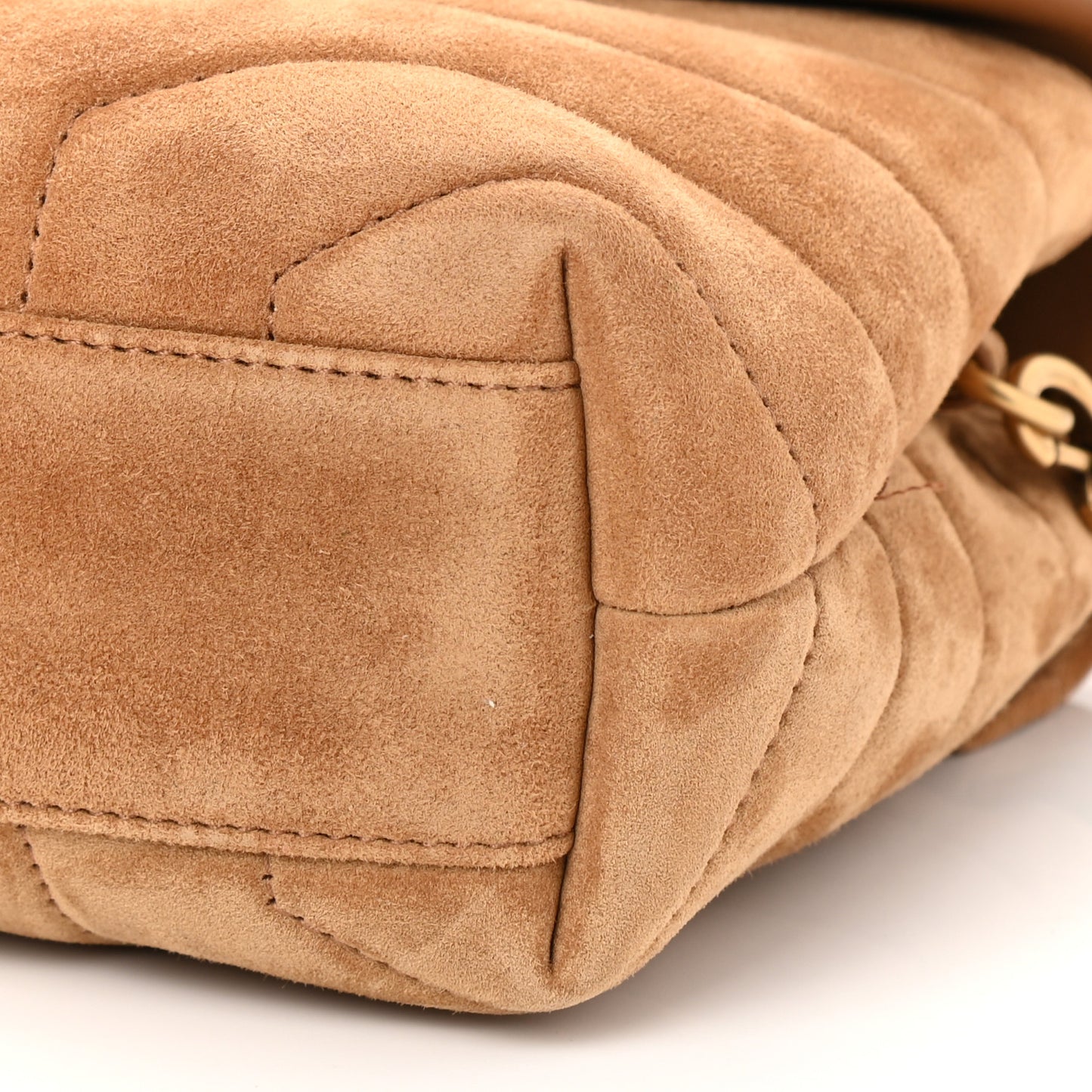 Suede Toy Loulou Shoulder Bag Cinnamon