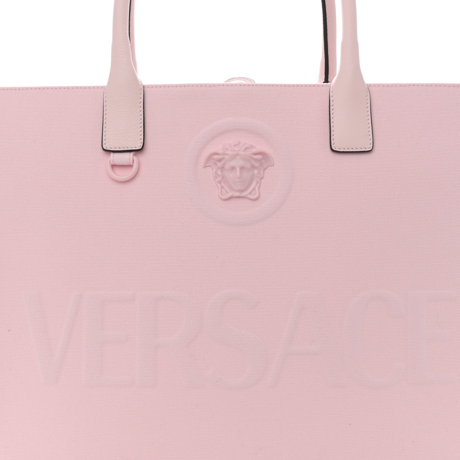 Versace Canvas Calfskin La Medusa Tote Bag Pink 8 of 14