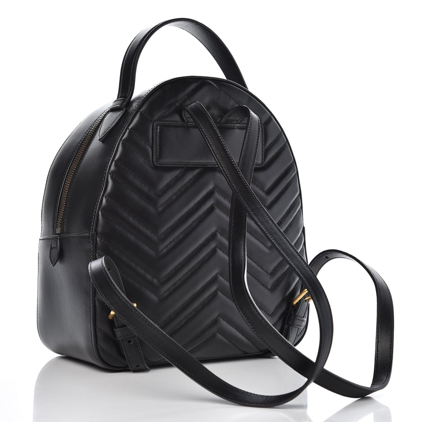 Calfskin Matelasse GG Marmont Backpack Black