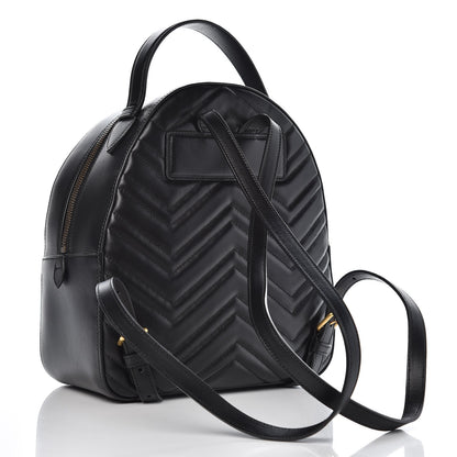 Gucci Calfskin Matelasse GG Marmont Backpack Black 4 of 7