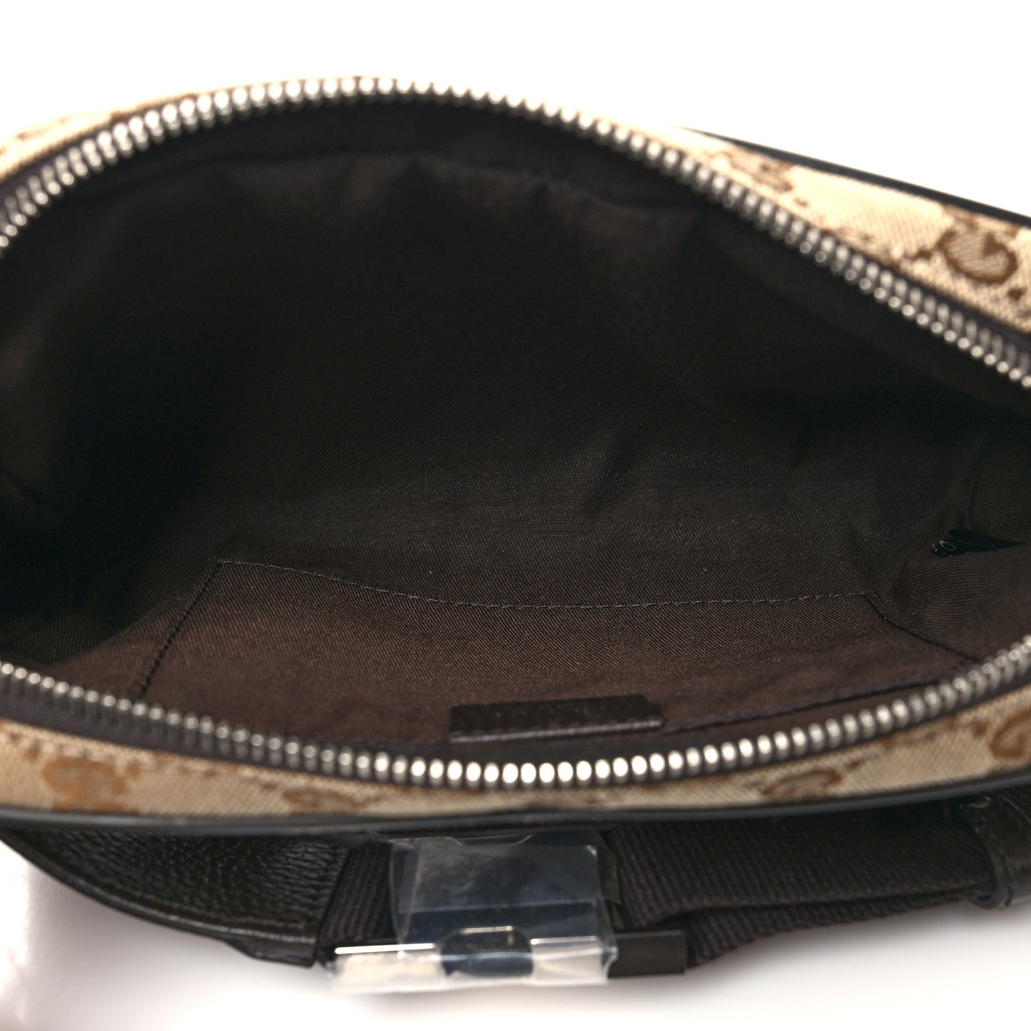 Monogram Dollar Calfskin Belt Bag Beige Ebony Testa di Moro Marrone Scuro