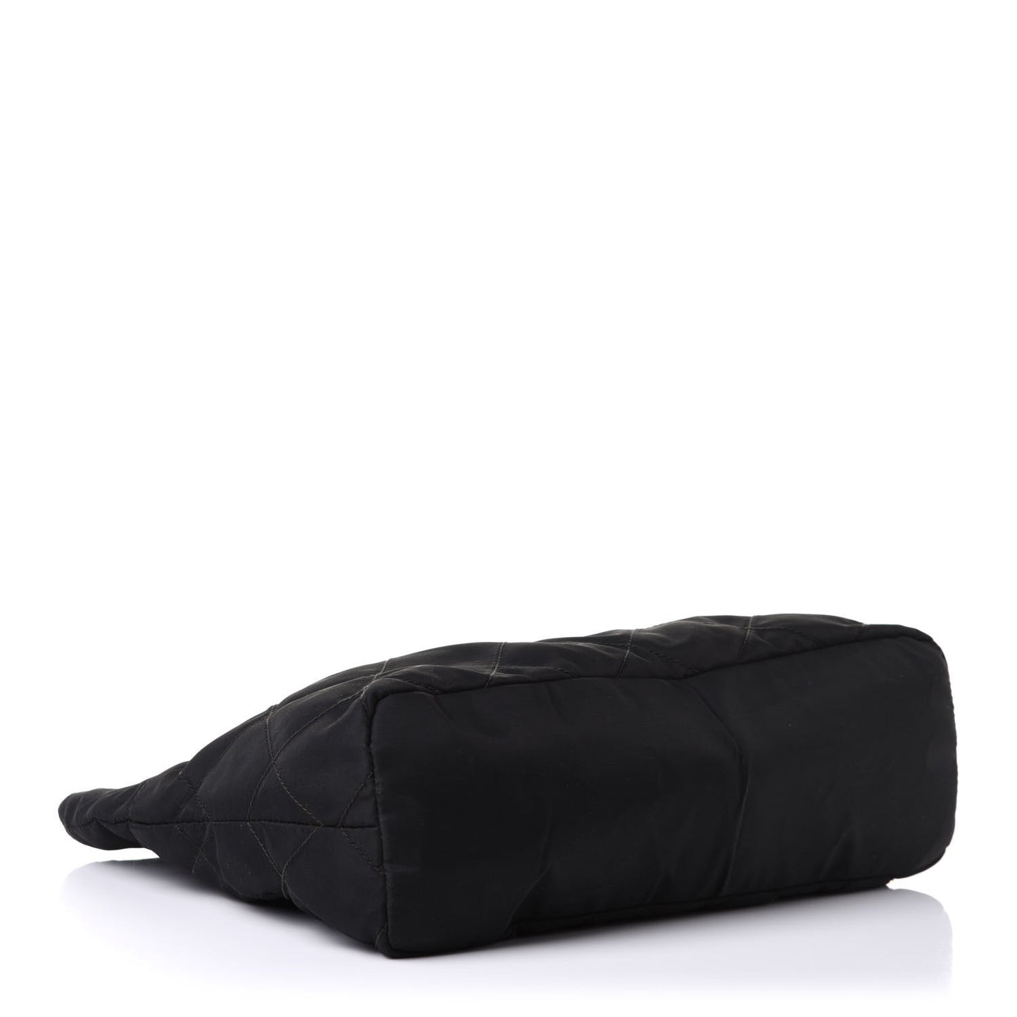Nylon Tessuto Quilted Shoulder Bag Black