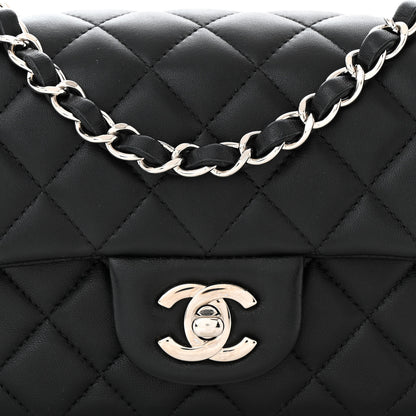 Chanel Lambskin Quilted Mini Rectangular Flap Black 8 of 10