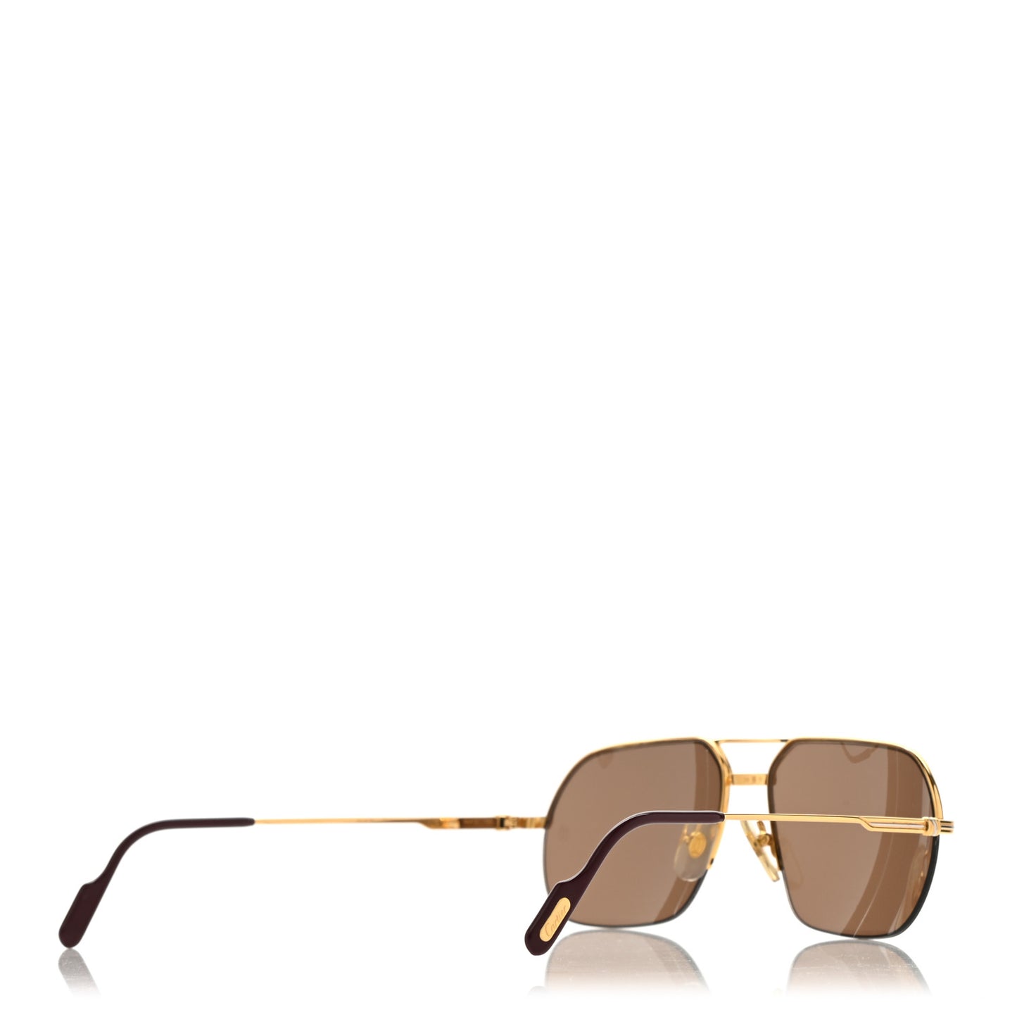 Metal 61mm Aviator Sunglasses Gold
