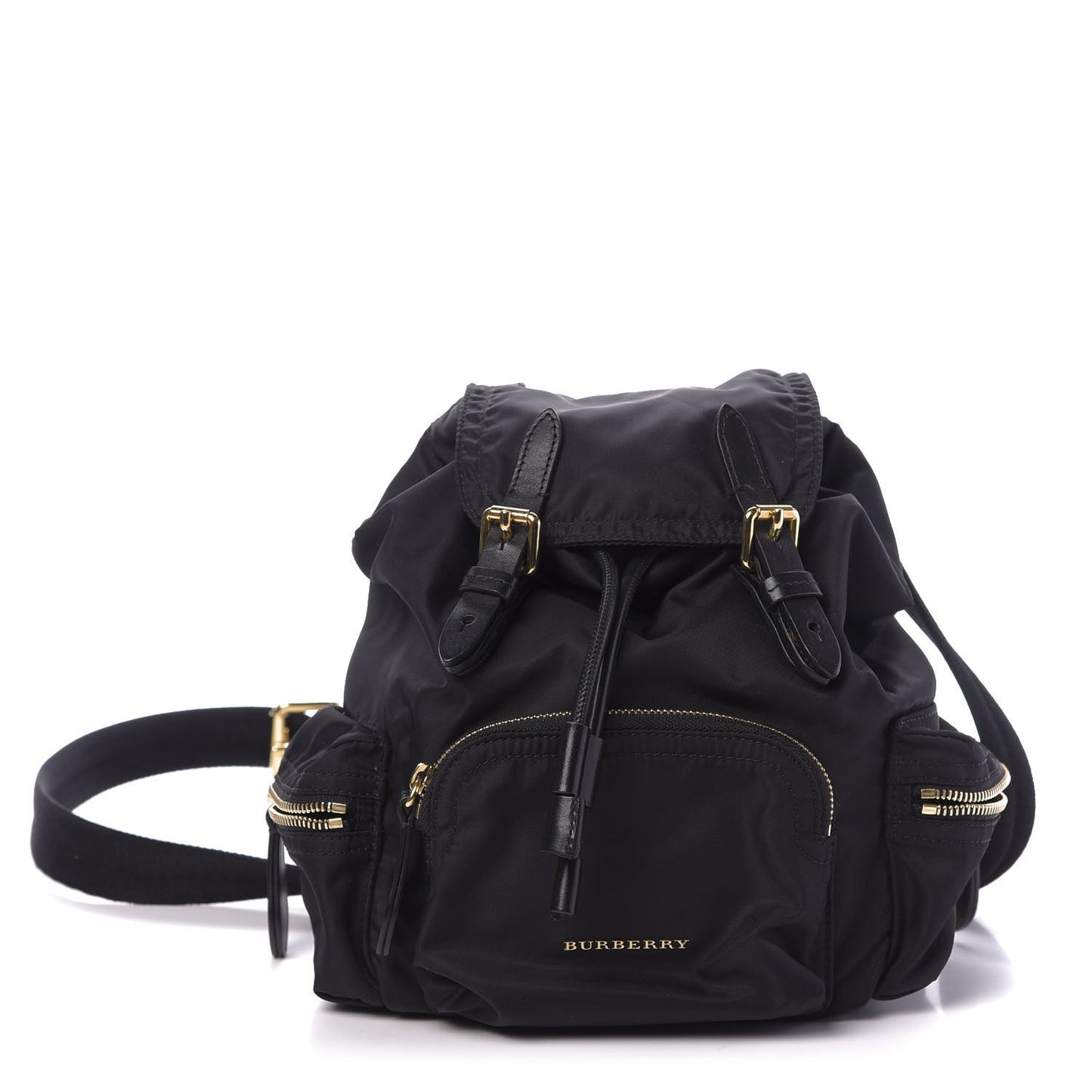 Nylon Small Crossbody Rucksack Backpack Black