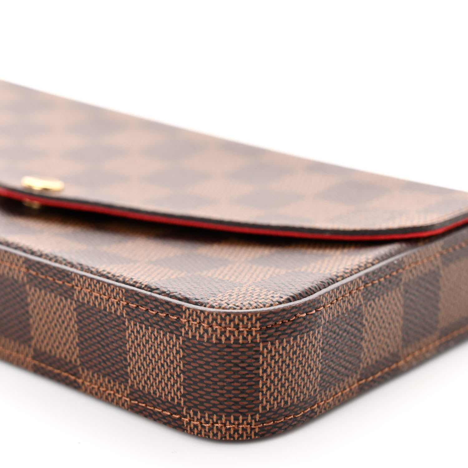 Louis Vuitton Damier Ebene Pochette Felicie Chain Wallet 10 of 10