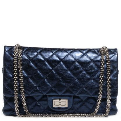 Chanel Calfskin 2.55 Reissue 226 Flap Metallic Blue 1 of 8