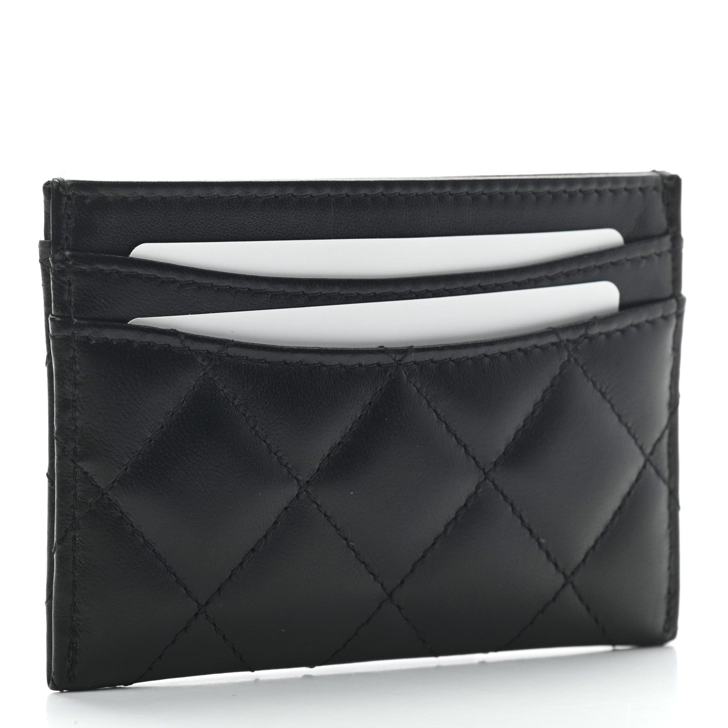 Chanel Lambskin Quilted Card Holder Black 3 of 7