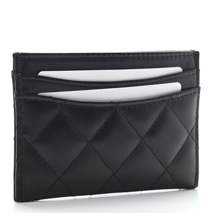 Chanel Lambskin Quilted Card Holder Black 3 of 7