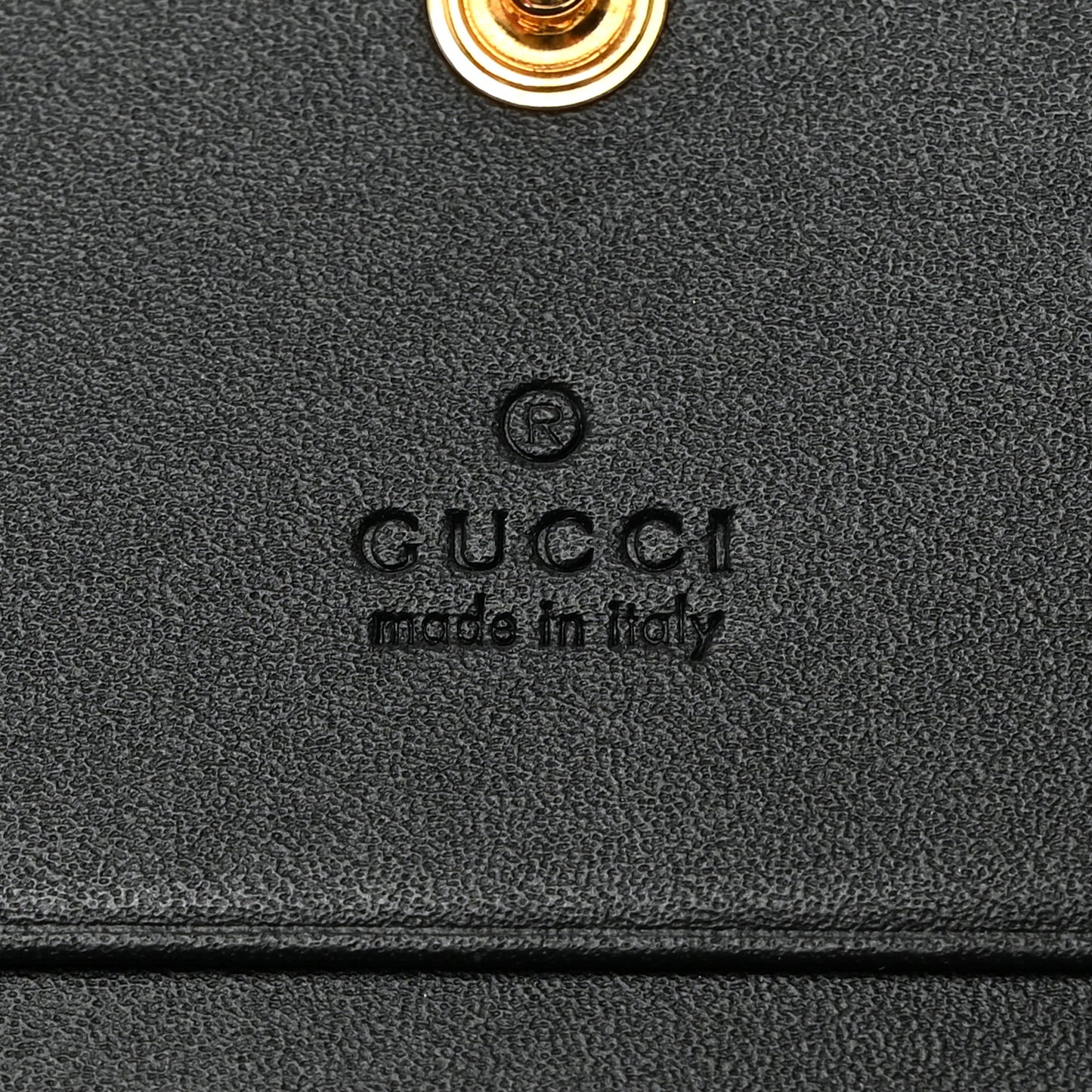 Calfskin Diagonal GG Card Case Black
