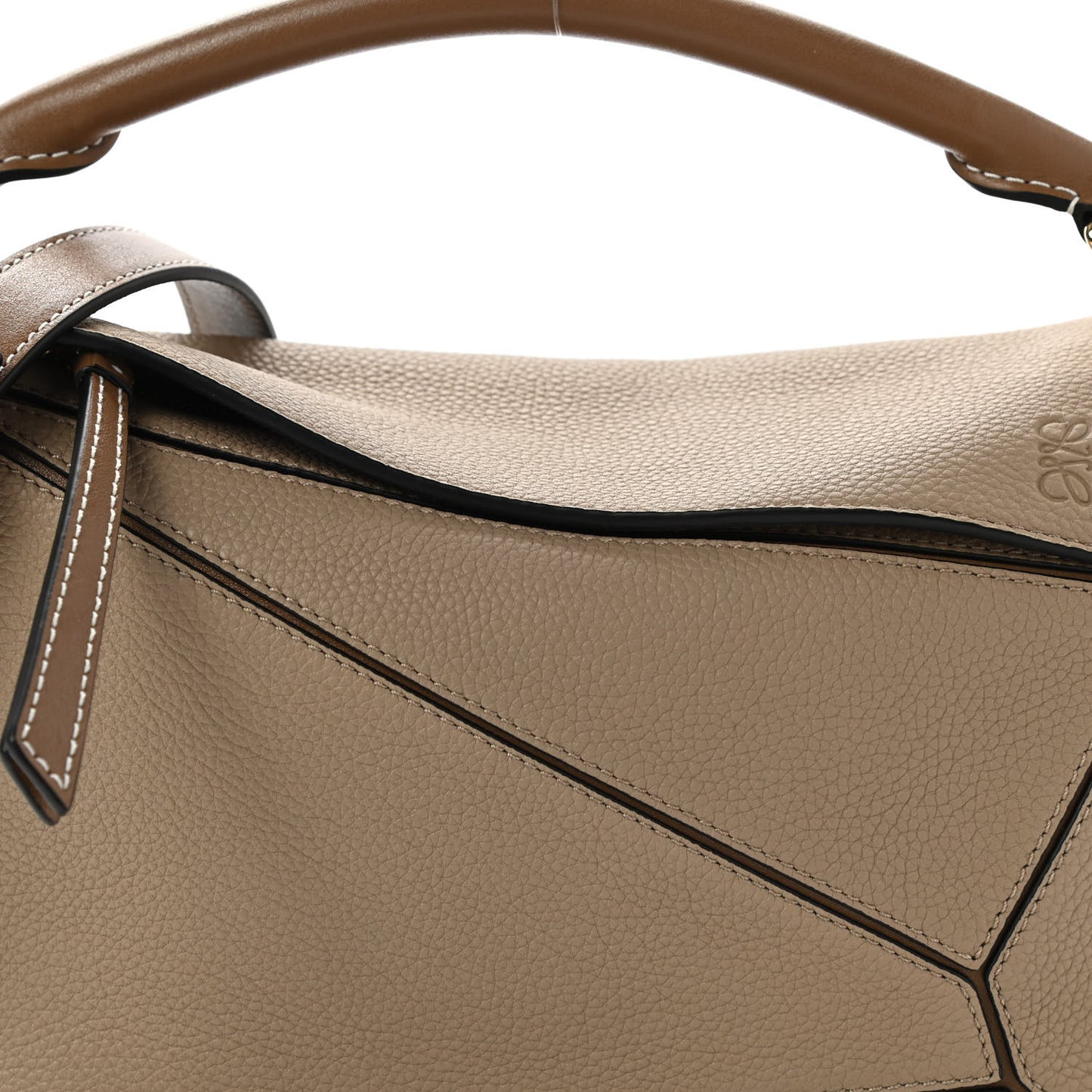 Grained Calfskin Small Puzzle Bag Sand Mink