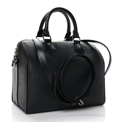 Louis Vuitton Epi Speedy Bandouliere 25 Black 3 of 11