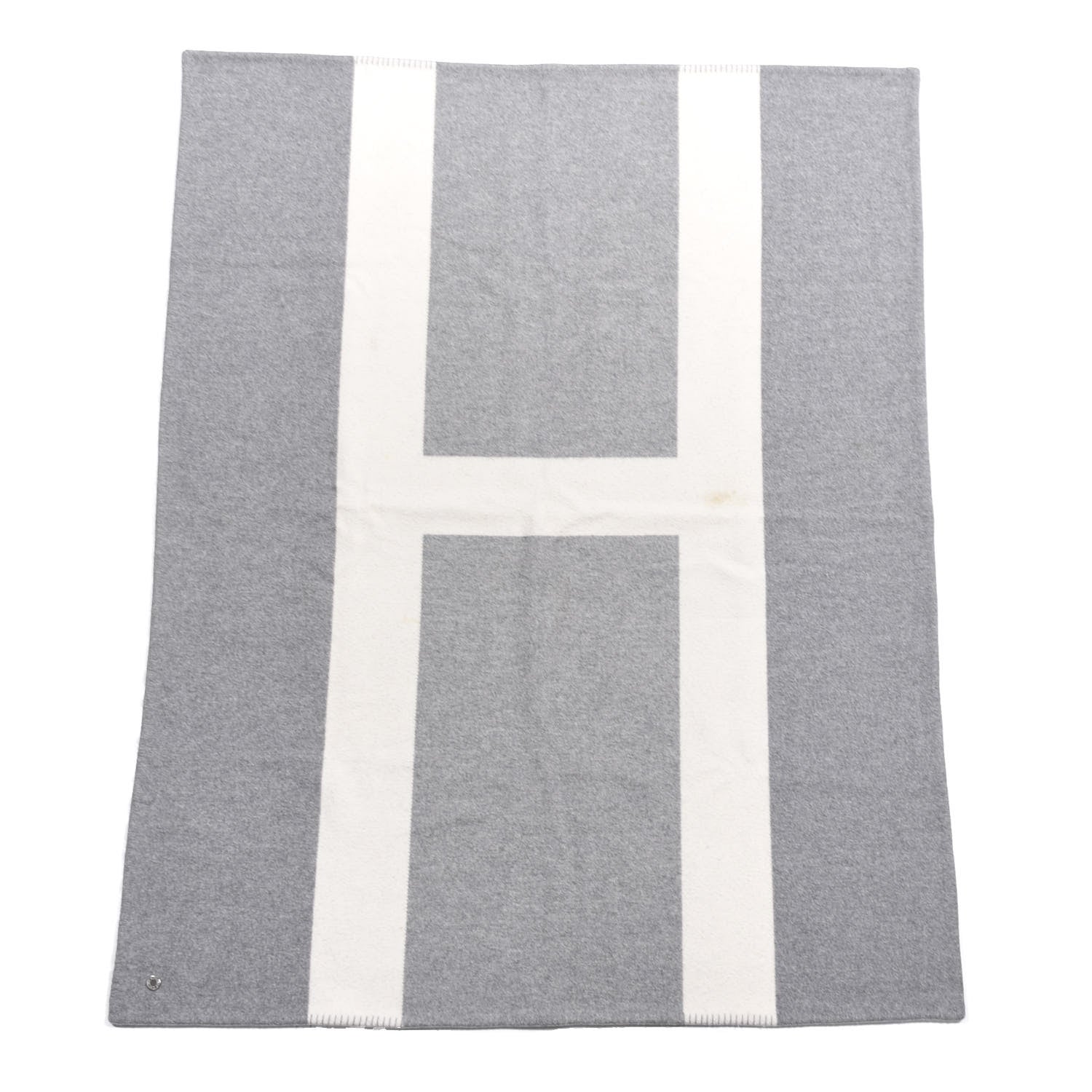 Hermes Wool Cashmere Avoine Blanket Craie Gris 1 of 4