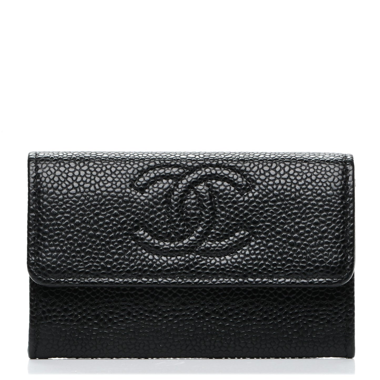 Caviar Timeless CC Flap Card Holder Black