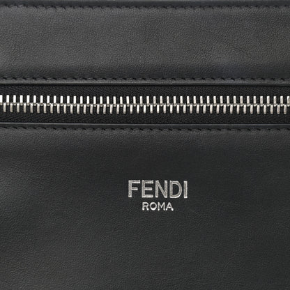 Fendi Cuoio Romano Vitello Cover Glazed Fabric Bi-Color FF 1974 Mini Peekaboo I SEE U Satchel Black Mimosa Tobacco Moro 8 of 11