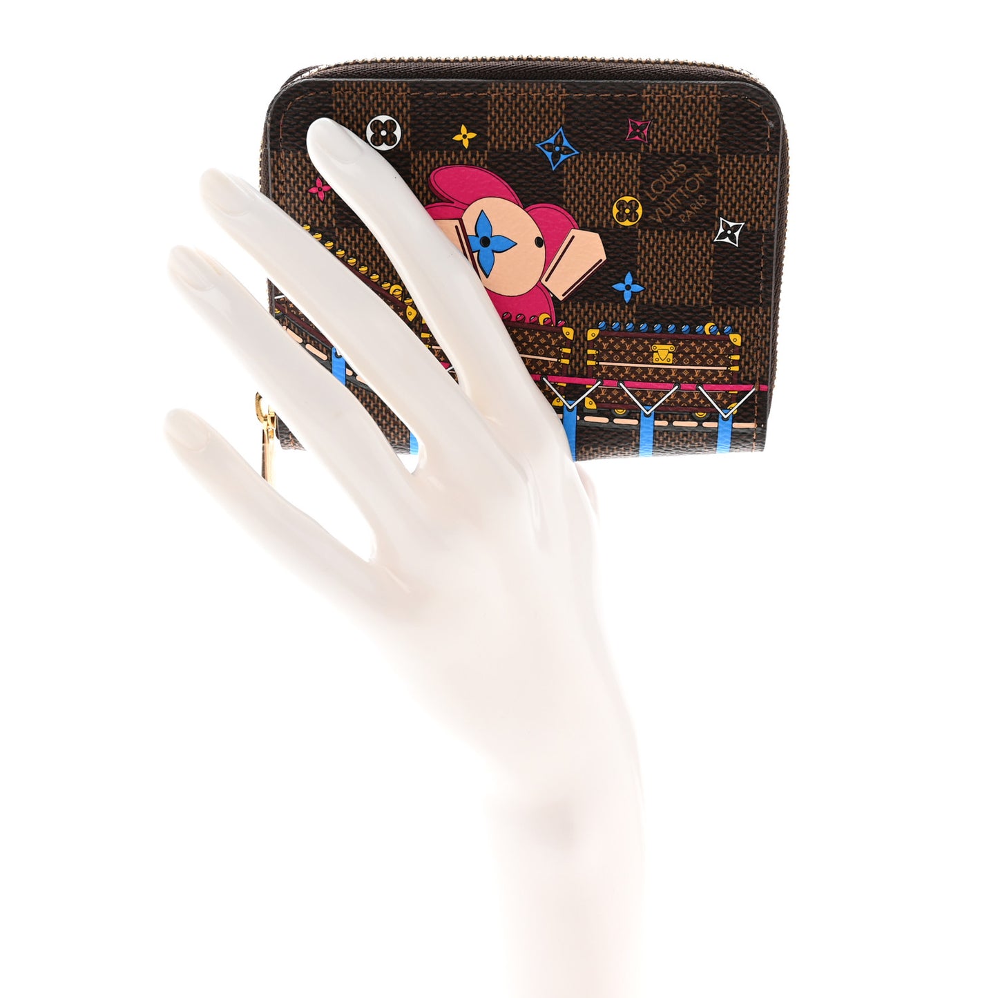 Damier Ebene 2020 Christmas Animation Roller Coaster Zippy Coin Purse Pivoine