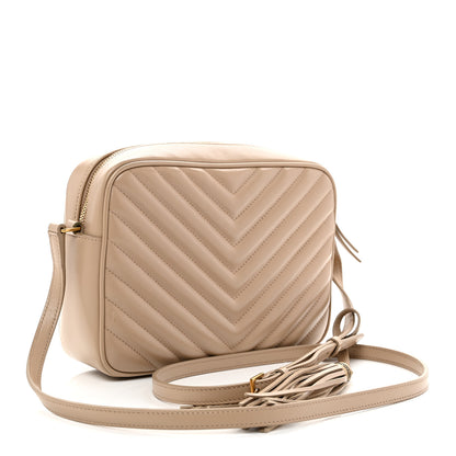 Saint Laurent Calfskin Matelasse Monogram Lou Camera Bag Dark Beige 3 of 11