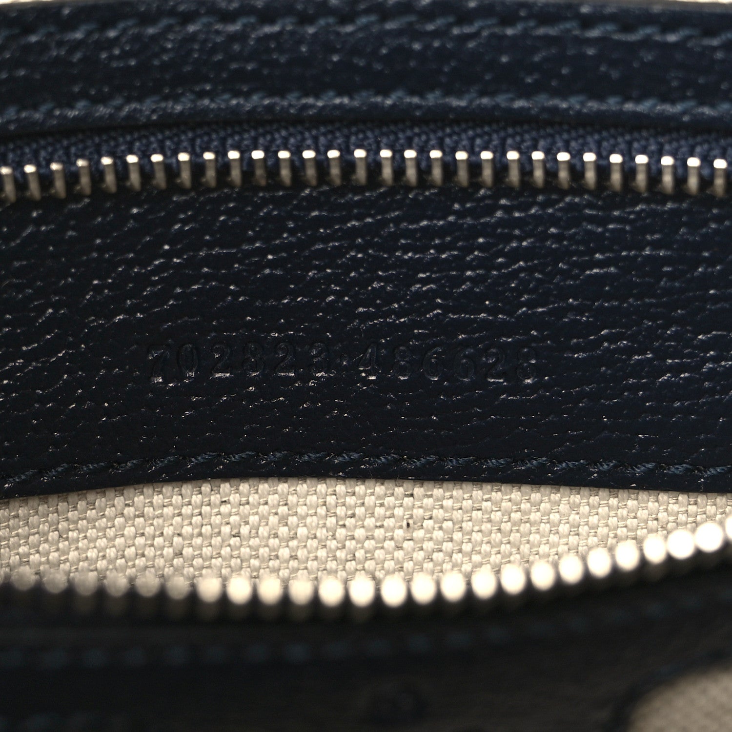 Gucci GG Supreme Monogram Textured Calfskin Web Large Attache Shoulder Bag Beige Blue 7 of 9