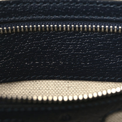 Gucci GG Supreme Monogram Textured Calfskin Web Large Attache Shoulder Bag Beige Blue 7 of 9