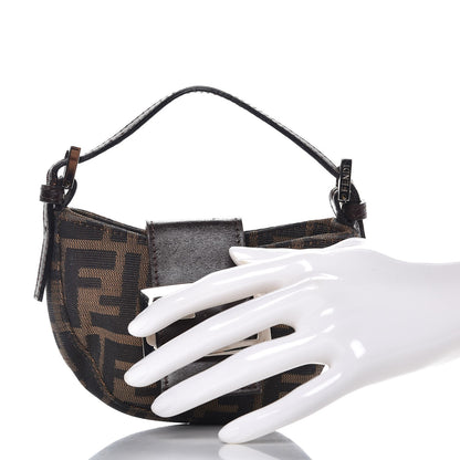 Fendi Zucca Mini Half Moon Baguette Tobacco 2 of 7